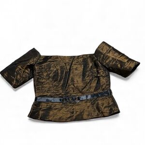 DAYMOR COUTURE Formal designer copper color fitted top size 14
